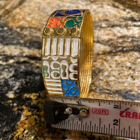 Coach gold and multicolored bangle bracelet - Picture 7 of 8